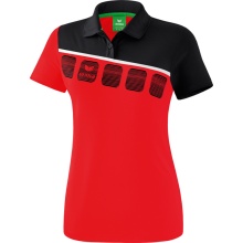 Erima Sport Polo 5C (100% Polyester) red/black Women